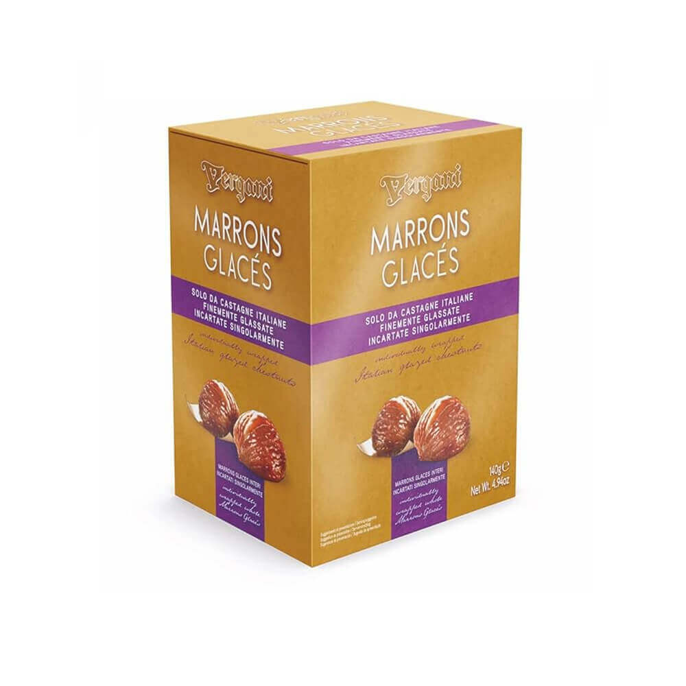 Vergani Whole Marron Glaces In Standing Gift Box 140g